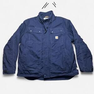 Carhartt FR Full Swing Jacket Cat 3 Navy Utility Workwear Size XL 102182-410